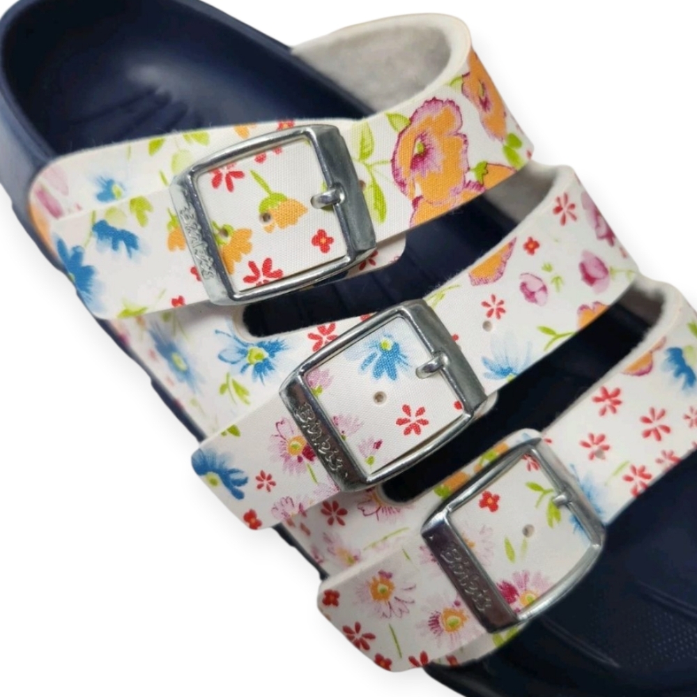 BIRKI'S by Birkenstock Sansibar Womens Size 5.5 EU 36 Magic Flower White Sandals - Picture 3 of 8